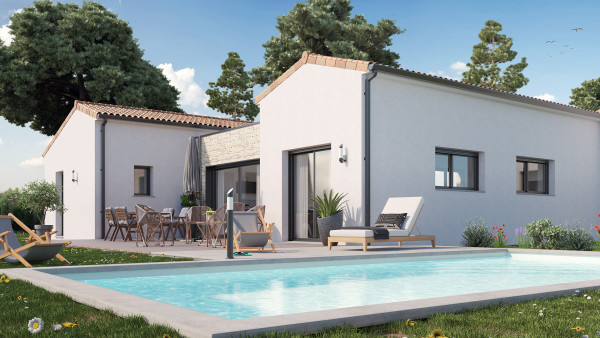 Maison neuve à Saint-Martin-la-Pallu avec 3 chambres sur terrain de 574m2 - image 3